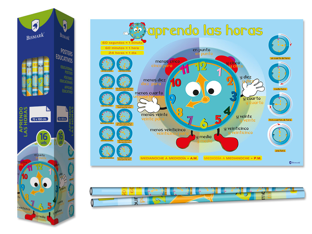 Poster Aprende Las Horas 70x100 Cm