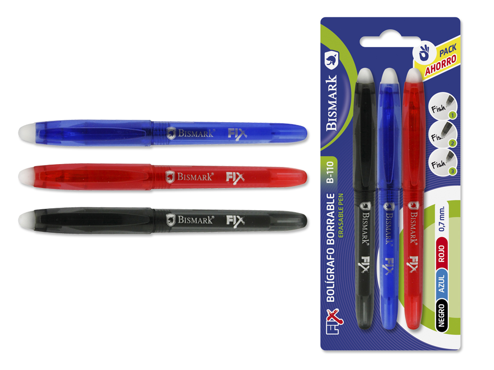 Boligrafo Bismark Borrable C/Cap Surt Bl3