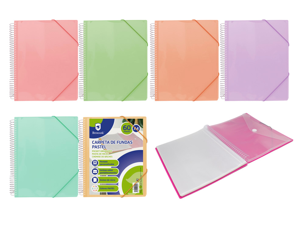 Pp Bismark Carpeta Espiral 60 Fundas Transp.