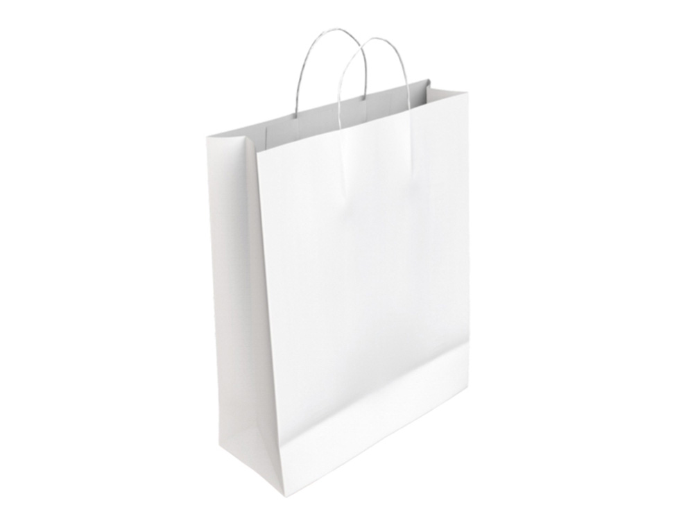 Bolsa Papel Celulosa Blanco L