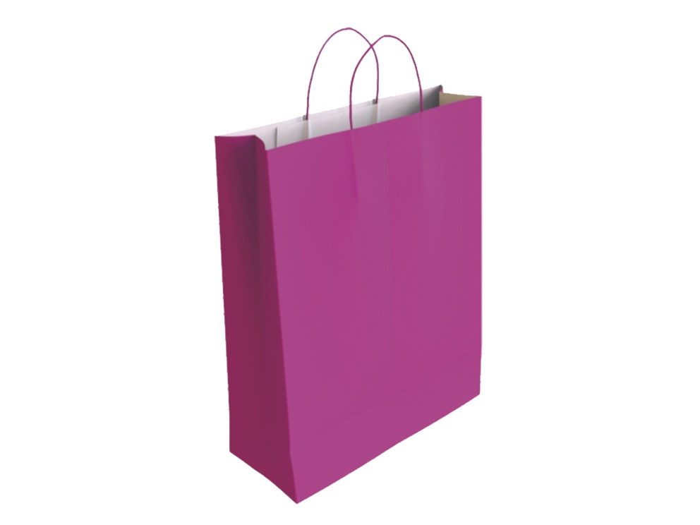 Bolsa Papel Celulosa Fucsia L
