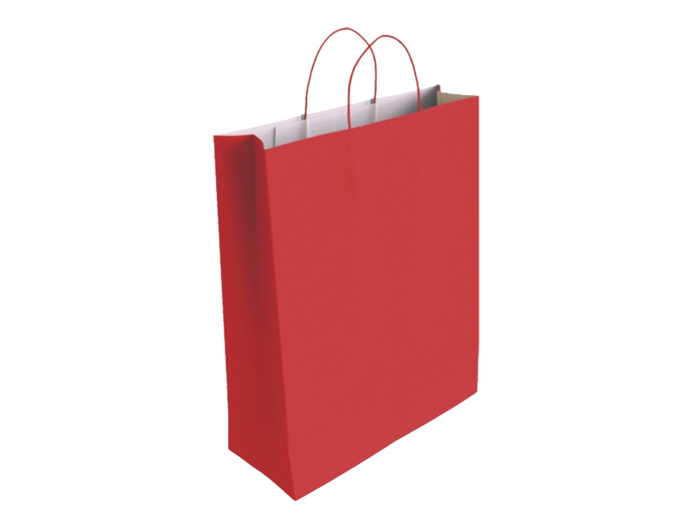 Bolsa Papel Celulosa Rojo L