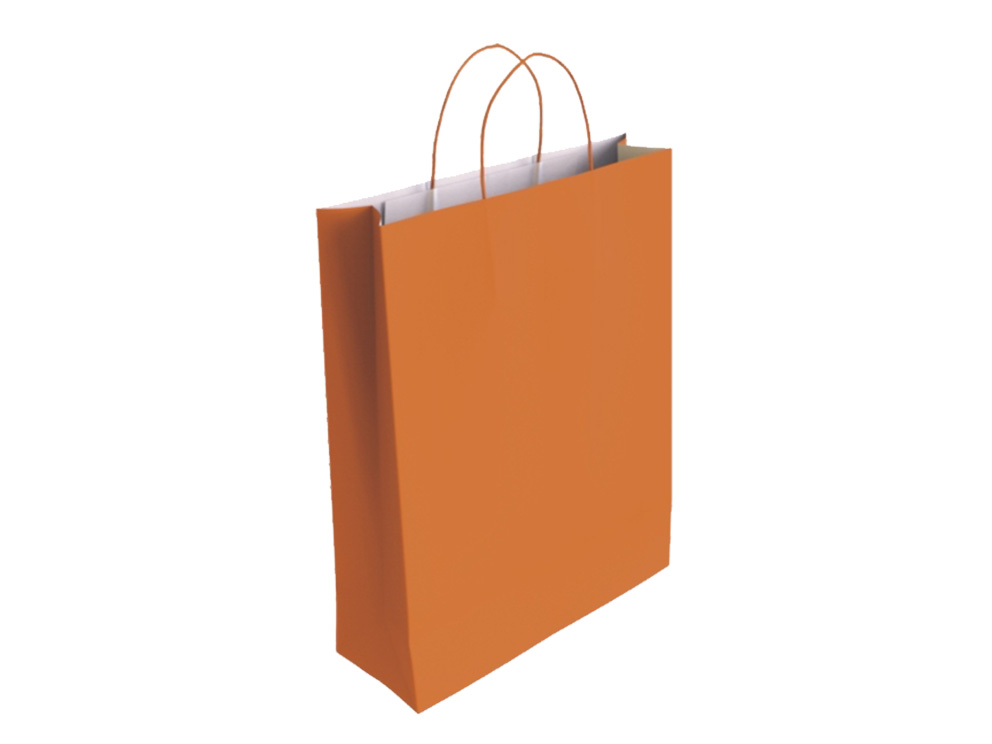 Bolsa Papel Celulosa Naranja M
