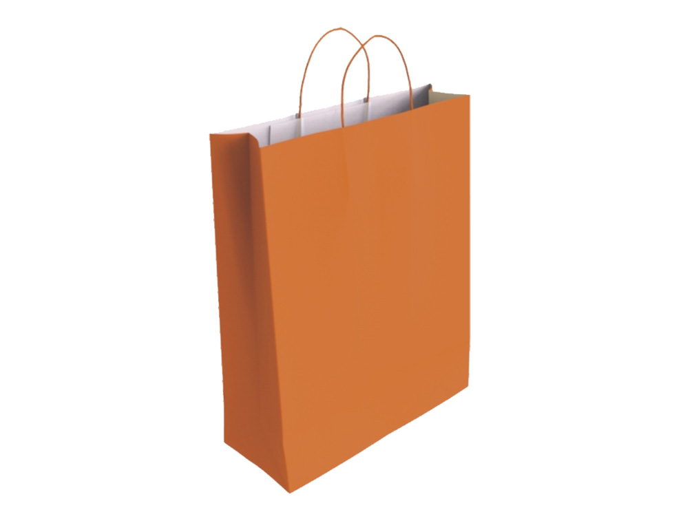 Bolsa Papel Celulosa Naranja L