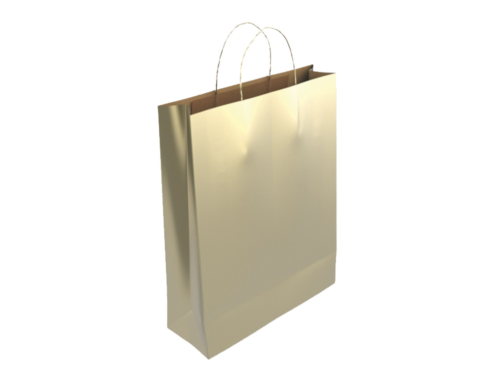 Bolsa Papel Kraft Oro M