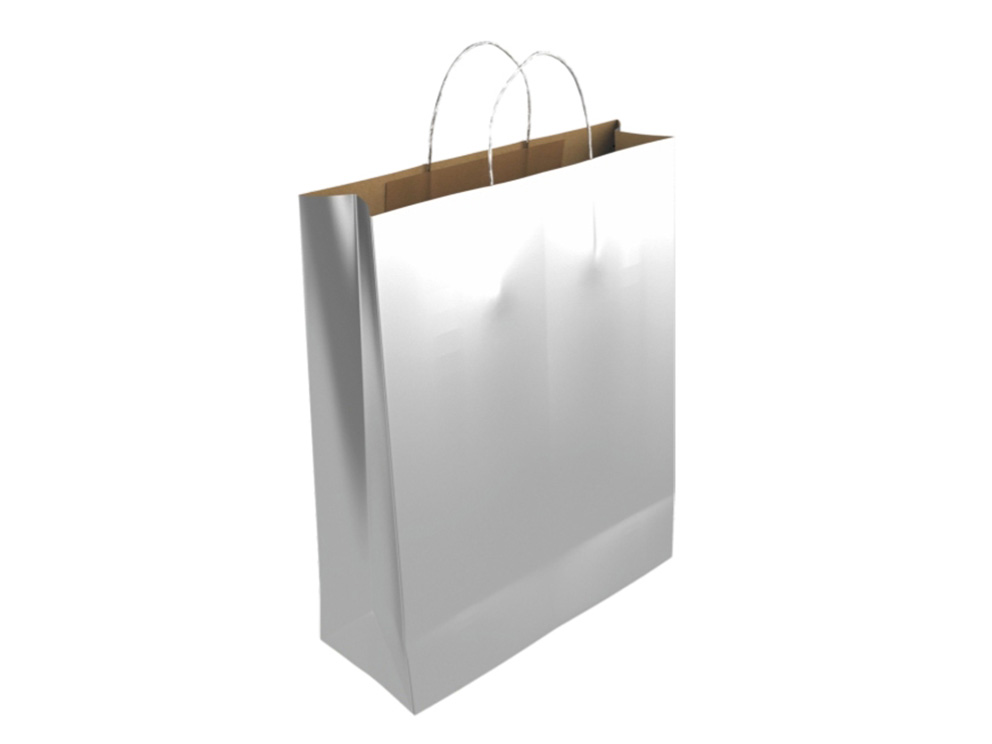 Bolsa Papel Kraft Plata L