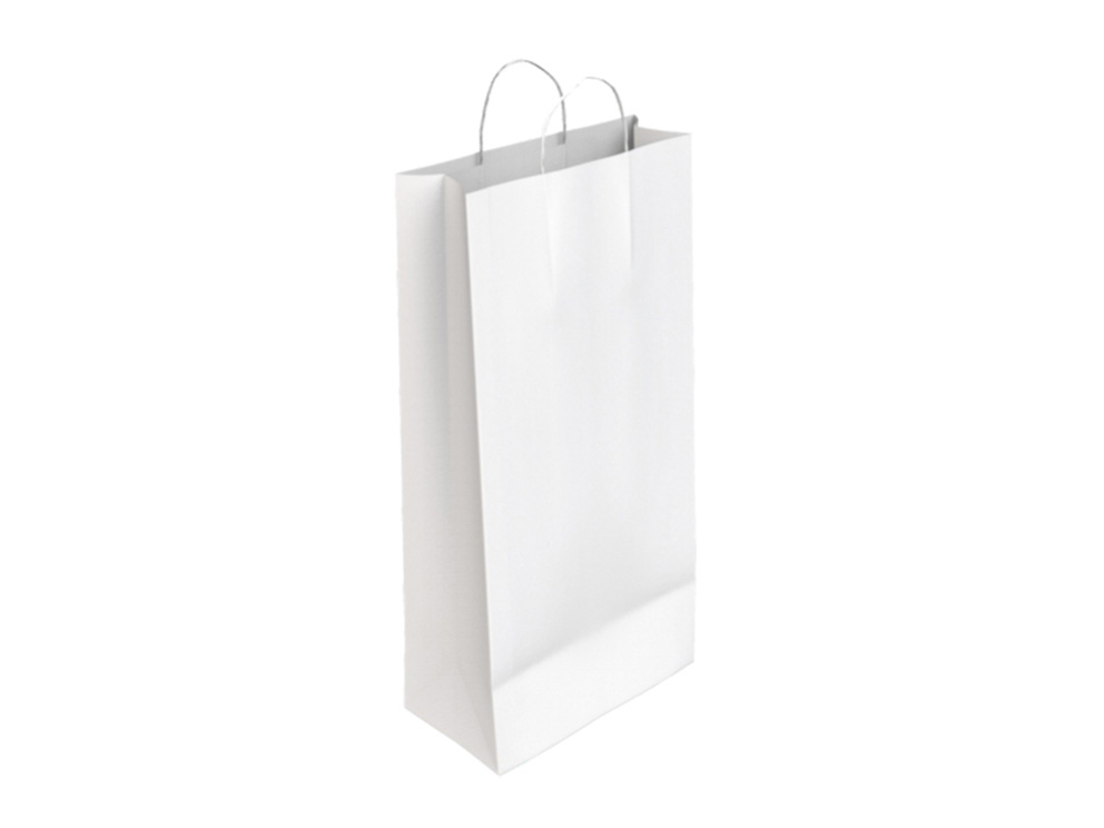 Bolsa Papel Celulosa Blanca Botella