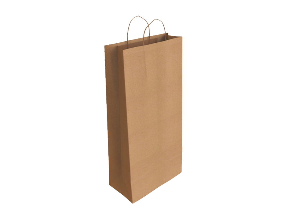 Bolsa Papel Kraft Marron Botella