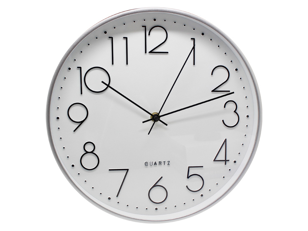 Reloj Oficinaa Plata 30 cm