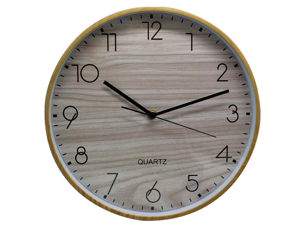 Reloj Oficinaa Marco Efecto Madera 30 cm