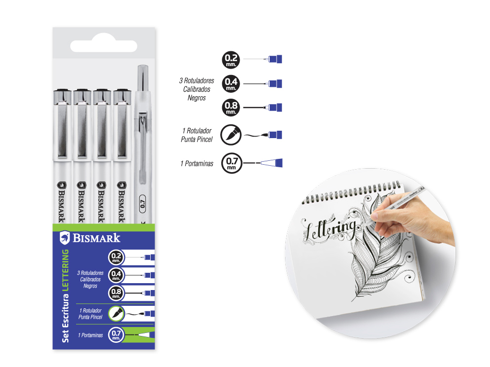 Set Rotuladores y portaminas dibujo y Lettering