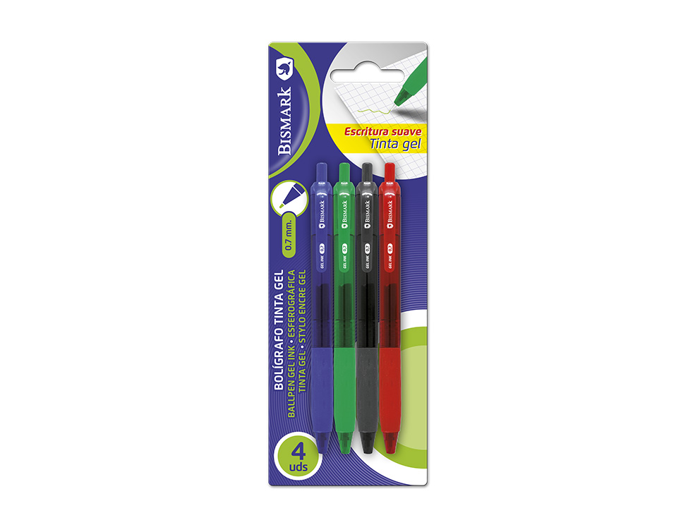 Boligrafo gr large gel pack 4 boligrafos