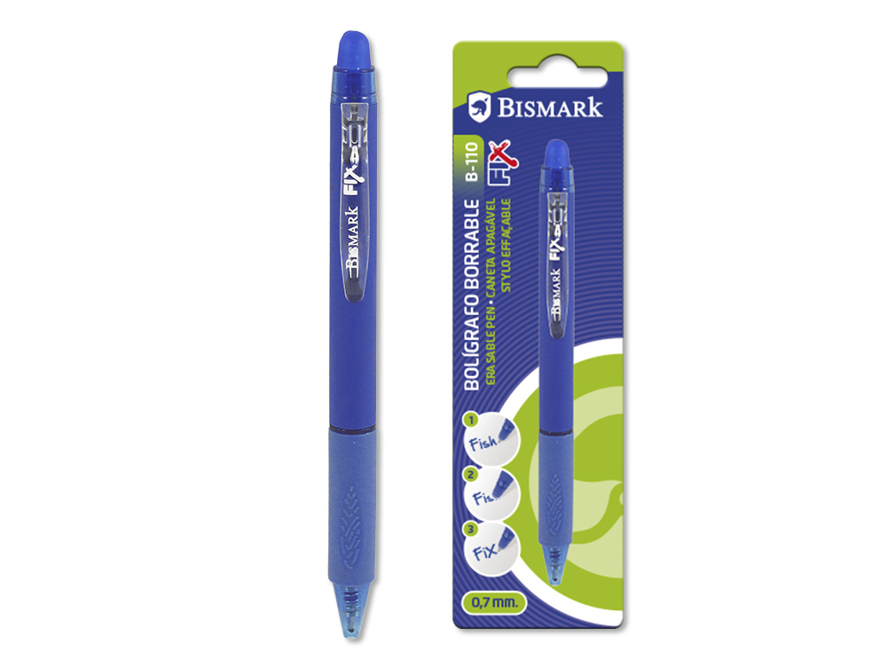 Bolígrafo Borrable Bismark C/Cl azul