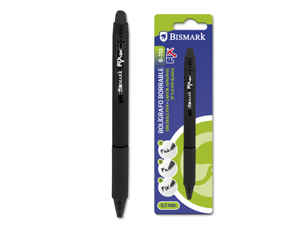 Bolígrafo Borrable Bismark C/Cl negro