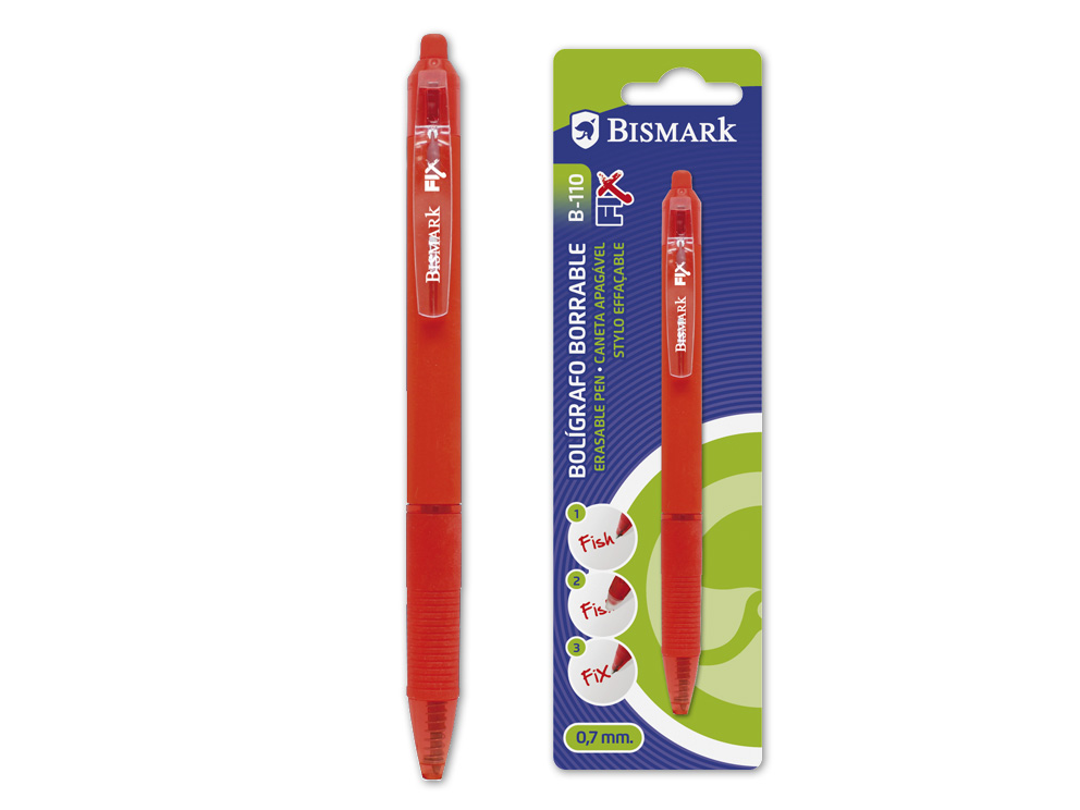 Bolígrafo Borrable Bismark C/Cl rojo