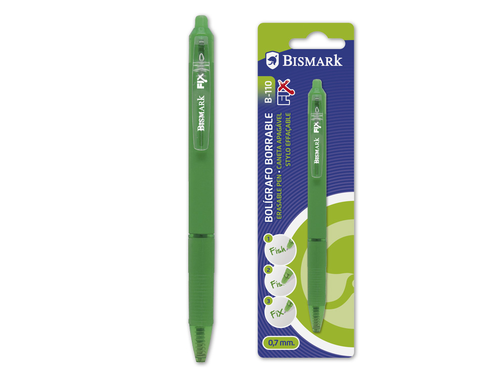 Bolígrafo Borrable Bismark C/Cl Verde
