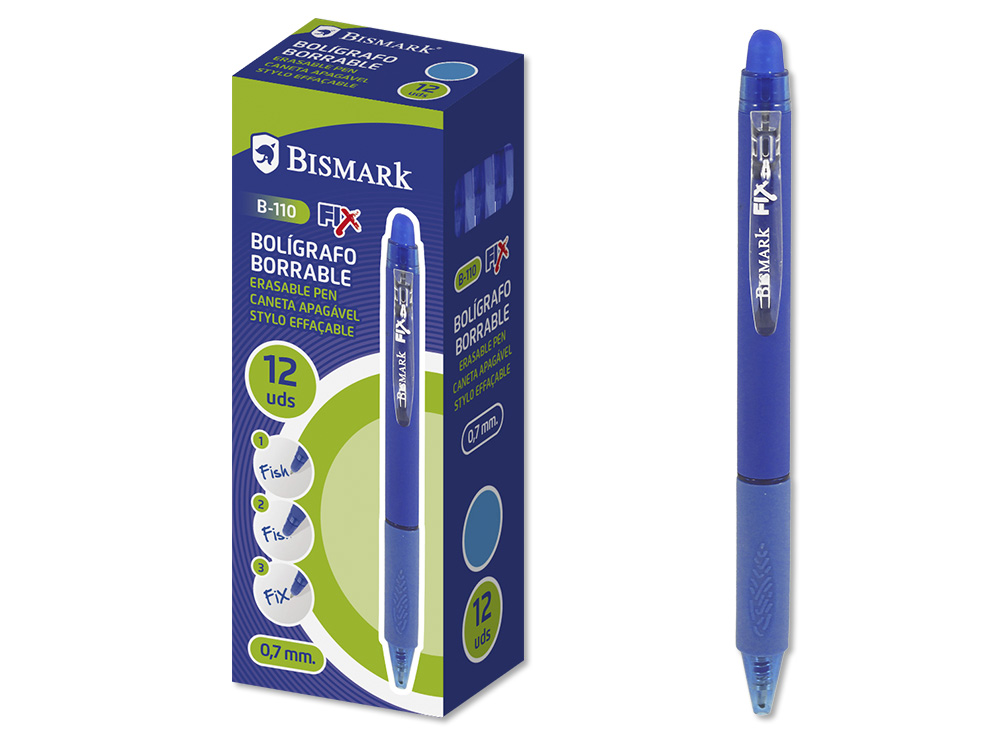 Bolígrafo Borrable Bismark C/Cl azul