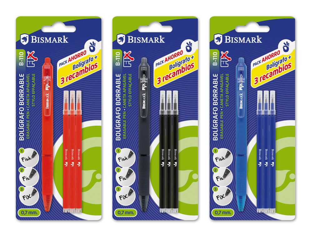 Bolígrafo Bismark Borrable C/cl 0,7 mm