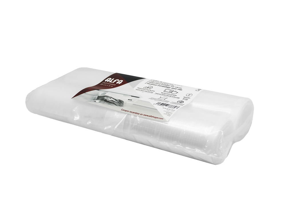 Rollos para envasado al vacio 28mx6mts - pack 2
