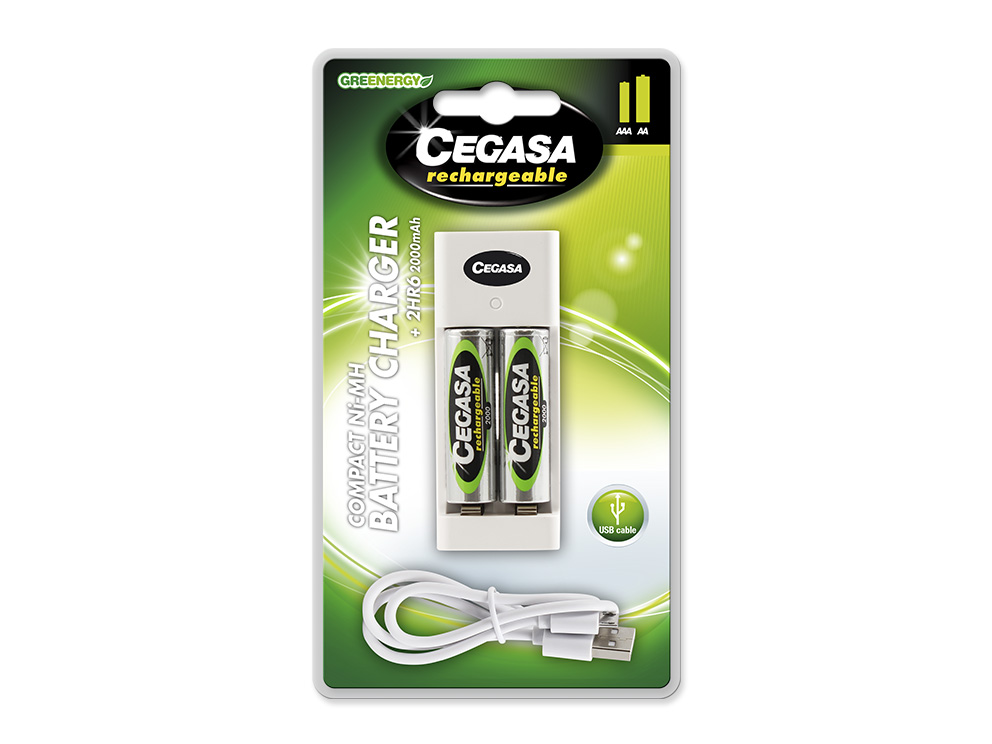 Cargador Cegasa Compact + 2 x HR6