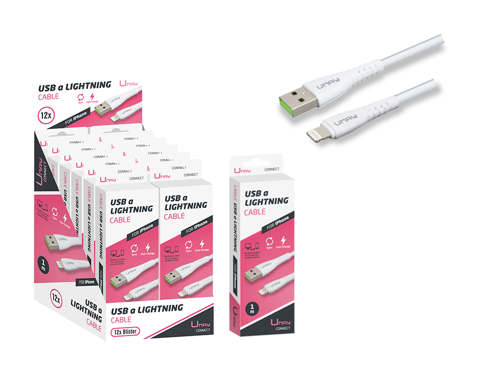 CABLE CARGADOR USB A LIGHTNING