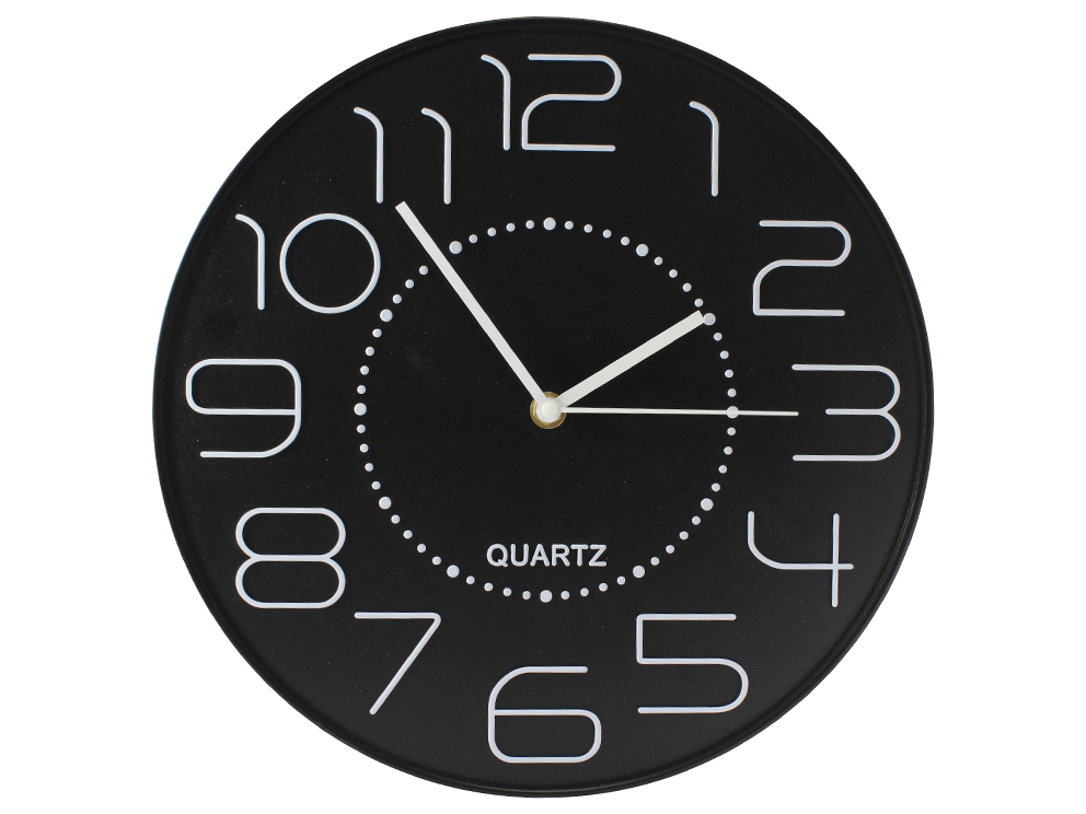 Reloj Oficinaa negro 30x30