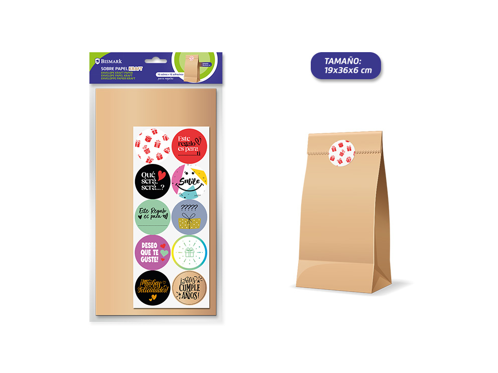 Sobres PACK 10 UND KRAFT