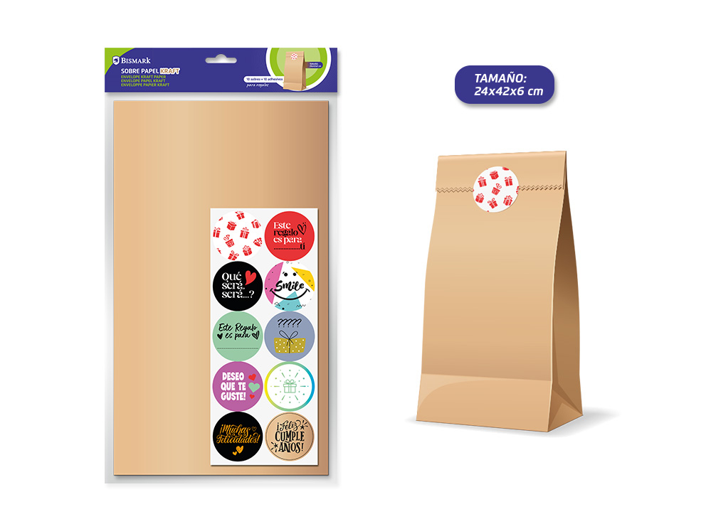 Sobres PACK 10 UND KRAFT