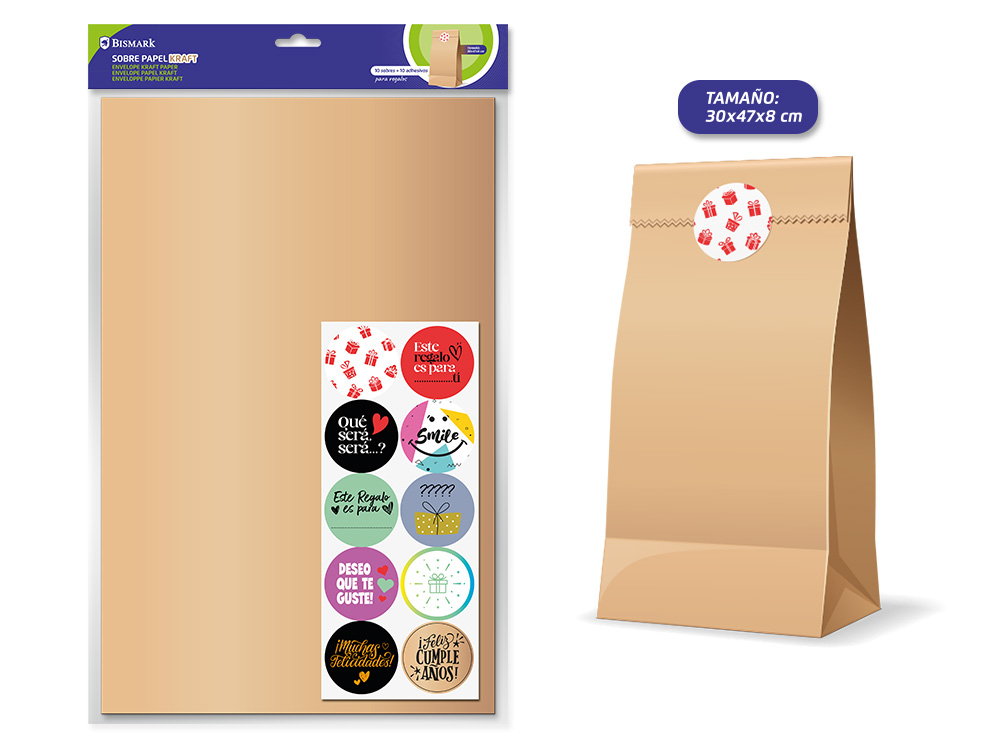 Sobres PACK 10 UND KRAFT